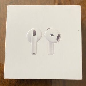 Apple AirPods 4 in white.  NIB - not open or used